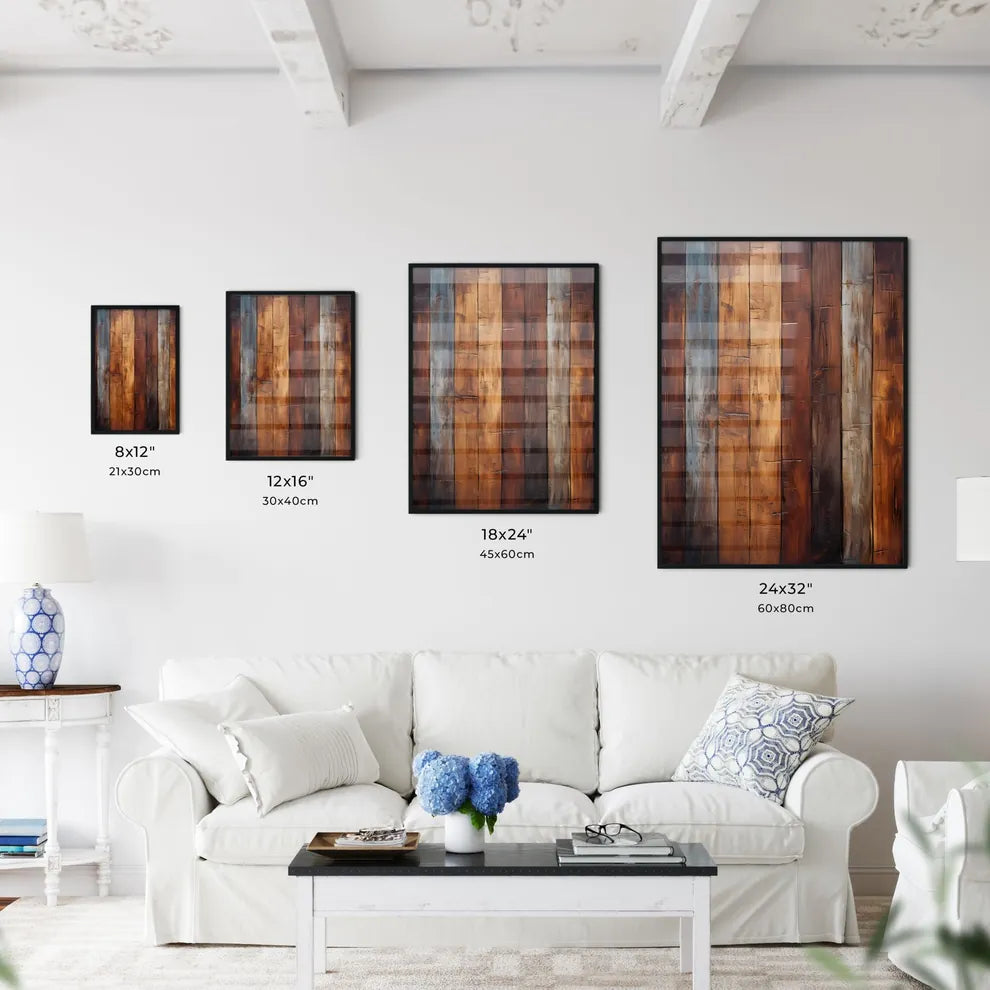 The Old Brown Wooden Wall - A Wood Planks With Different Colors Size Chart