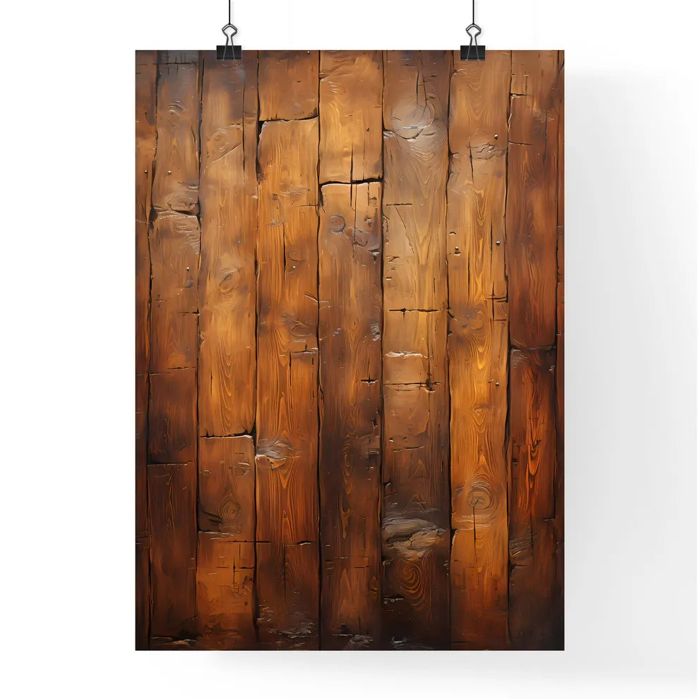 The Old Brown Wooden Wall - A Wood Planks With Cracks Poster