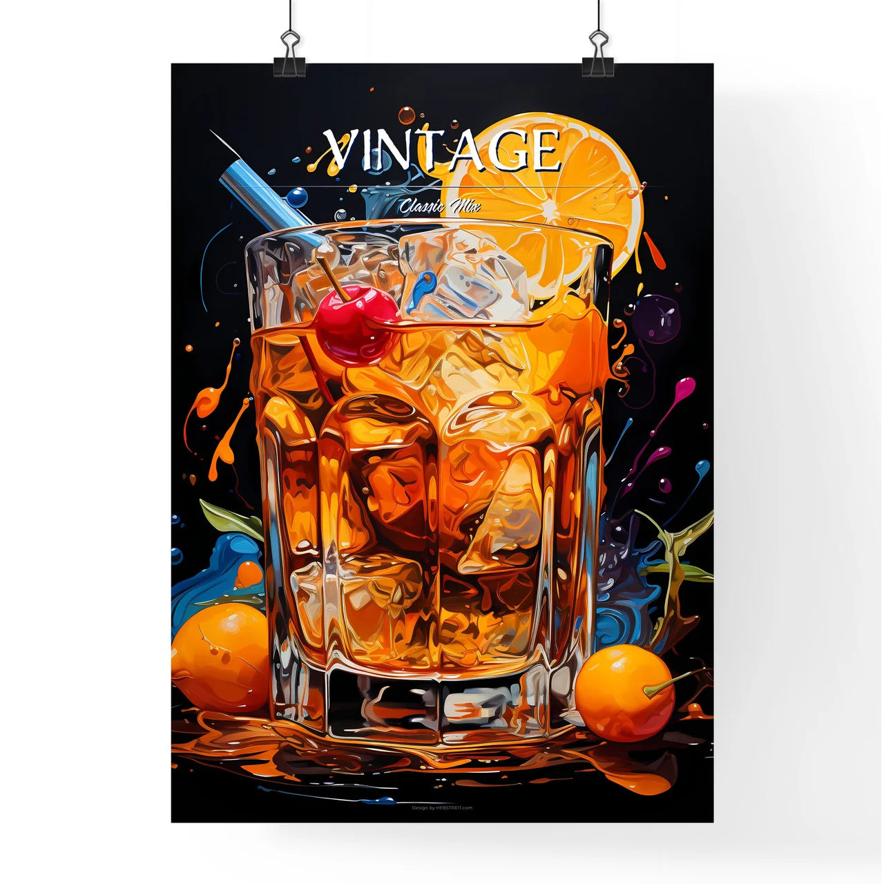 The Old Fashioned Is A Cocktail In A Tumbler Poster