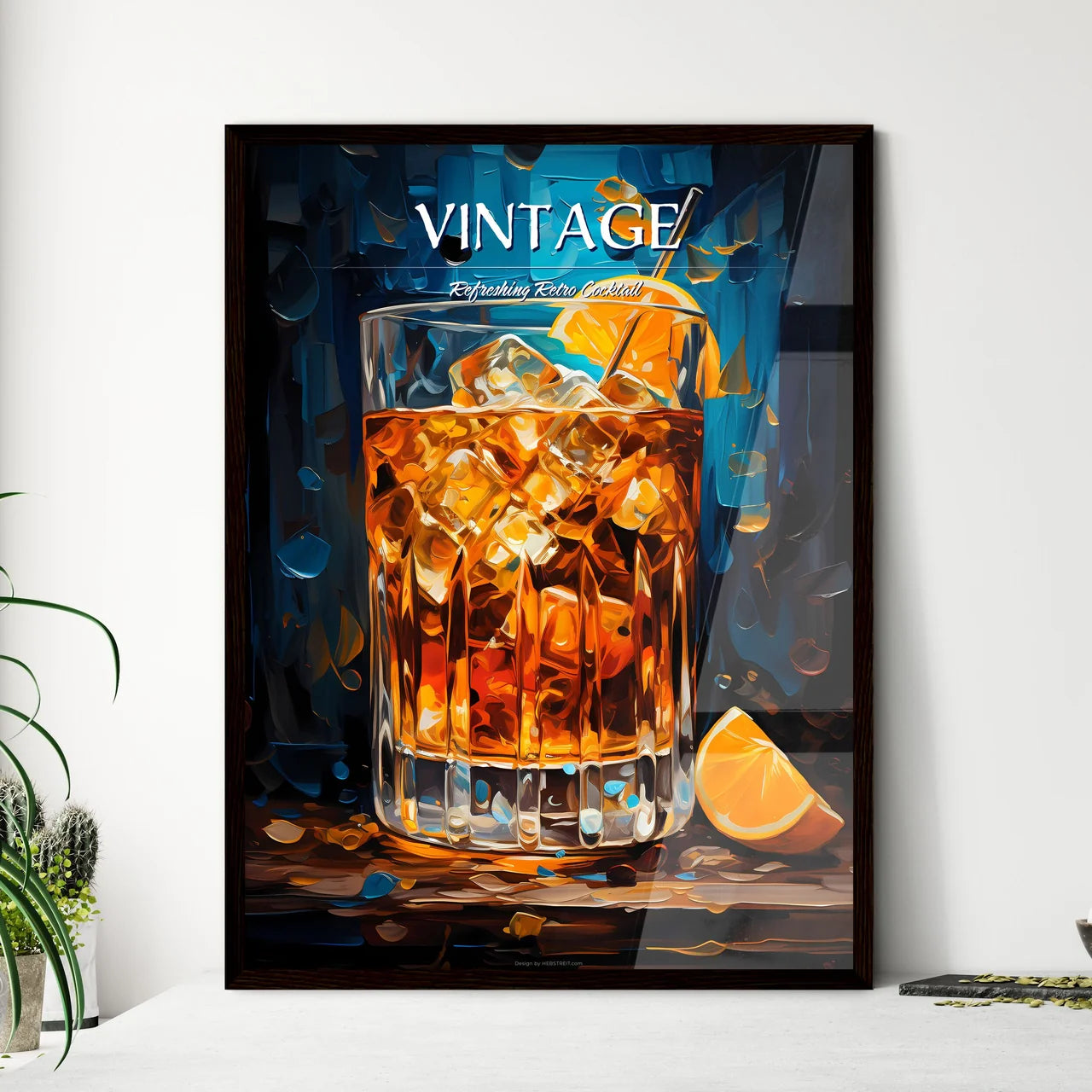 The Old Fashioned Is A Cocktail In A Tumbler - Framed Art Print