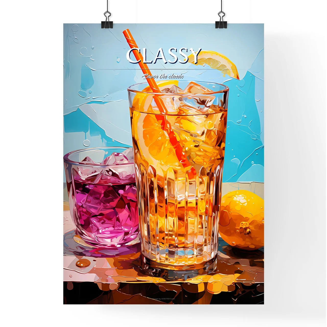 The Old Fashioned Is A Cocktail In A Tumbler Poster