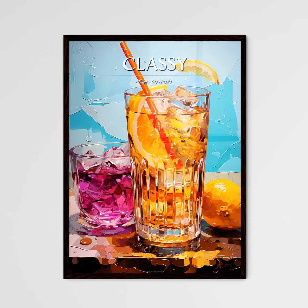 The Old Fashioned Is A Cocktail In A Tumbler - Framed Art Print