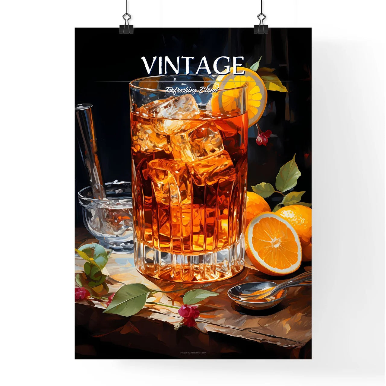 The Old Fashioned Is A Cocktail In A Tumbler Poster