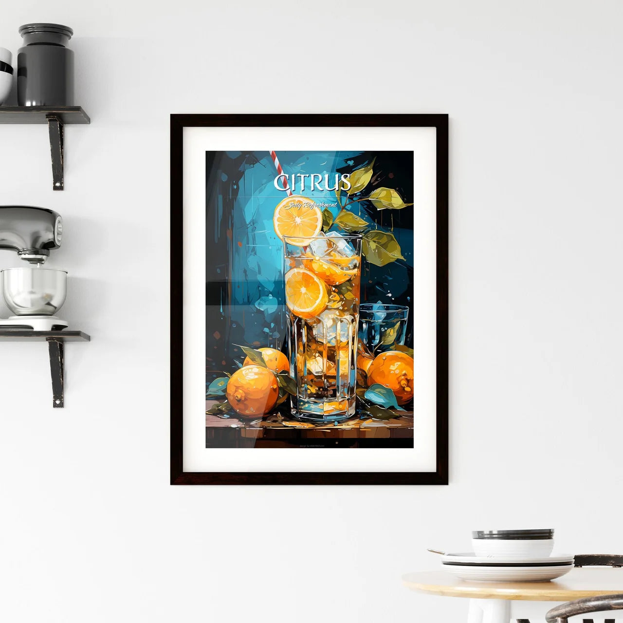 The Tom Collins Cocktail - A Glass Of Ice Te Framed Print