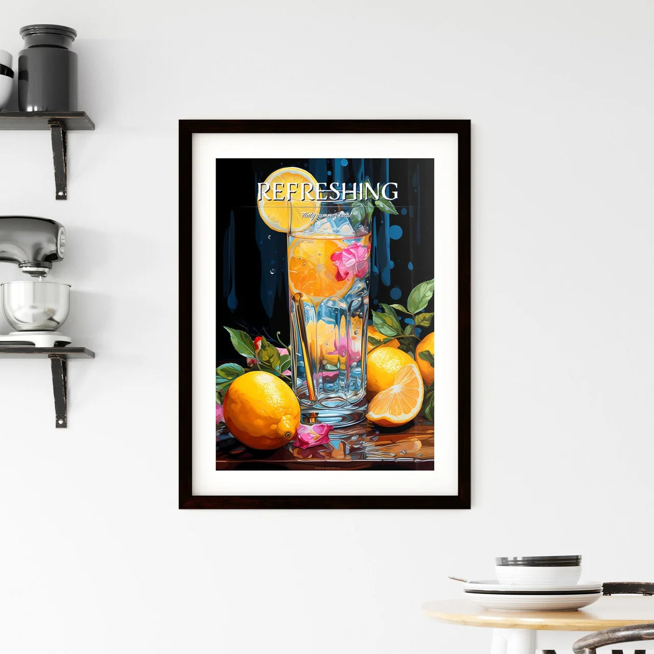 The Tom Collins Cocktail - A Glass Of Lemona Framed Print