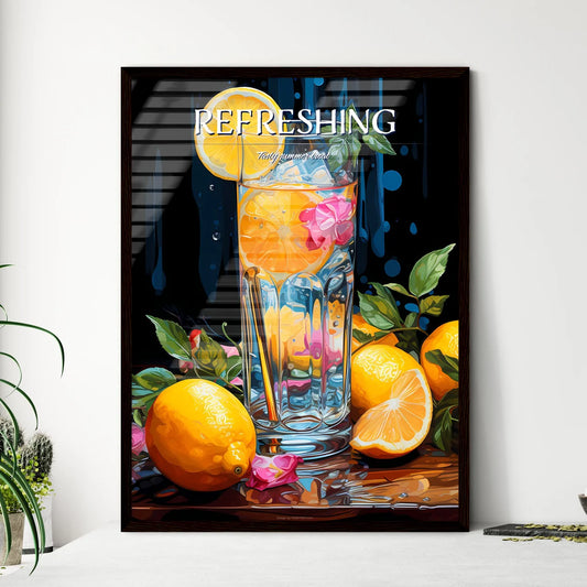 The Tom Collins Cocktail - A Glass Of Lemona - Framed Art Print