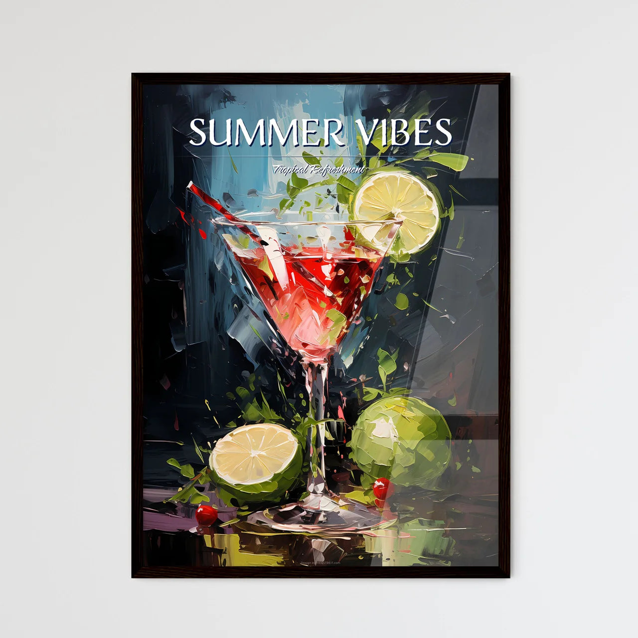 The Watermelon Martini Tastes Like Summer -  - Framed Art Print