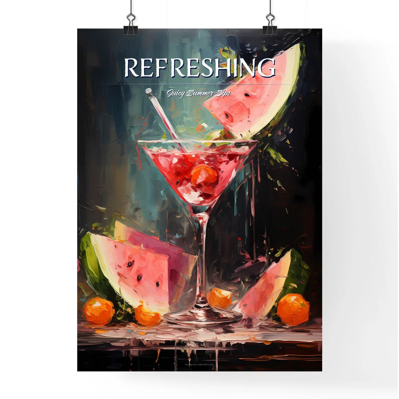 The Watermelon Martini Tastes Like Summer -  Poster