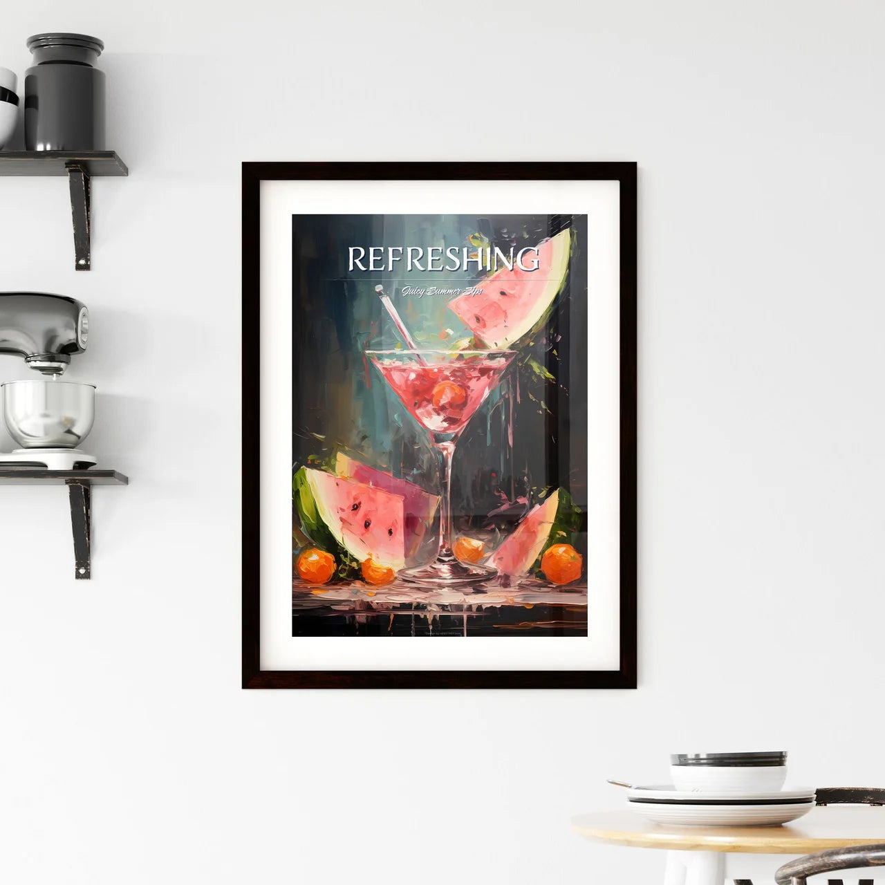 The Watermelon Martini Tastes Like Summer -  Framed Print