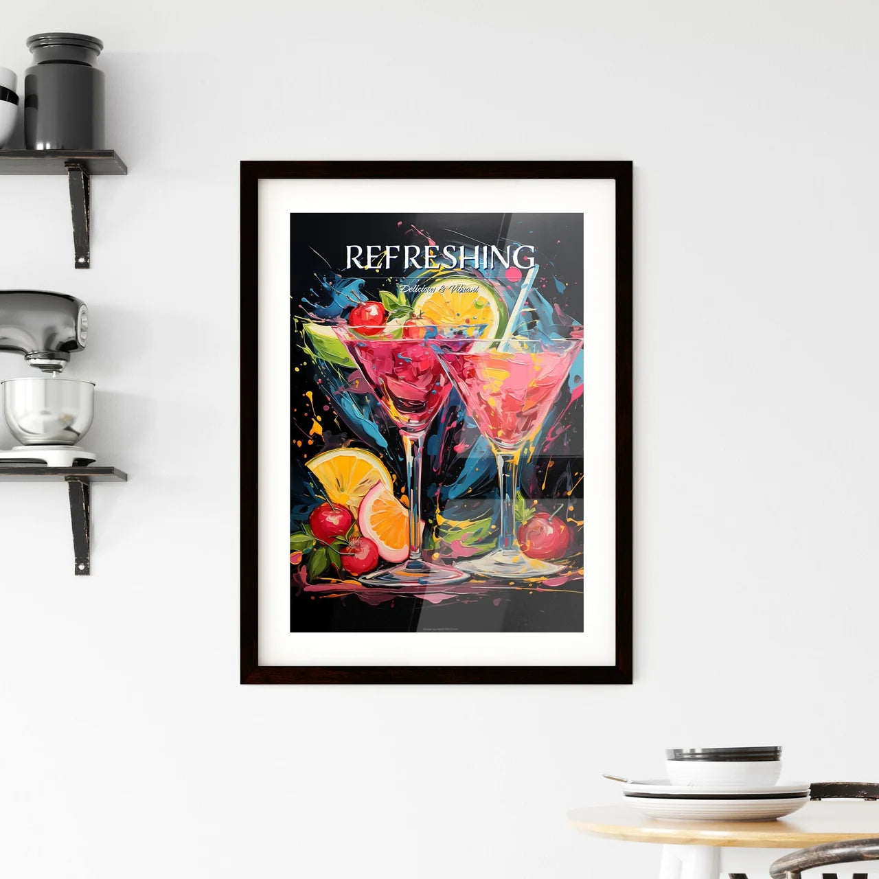 The Watermelon Martini Tastes Like Summer -  Framed Print