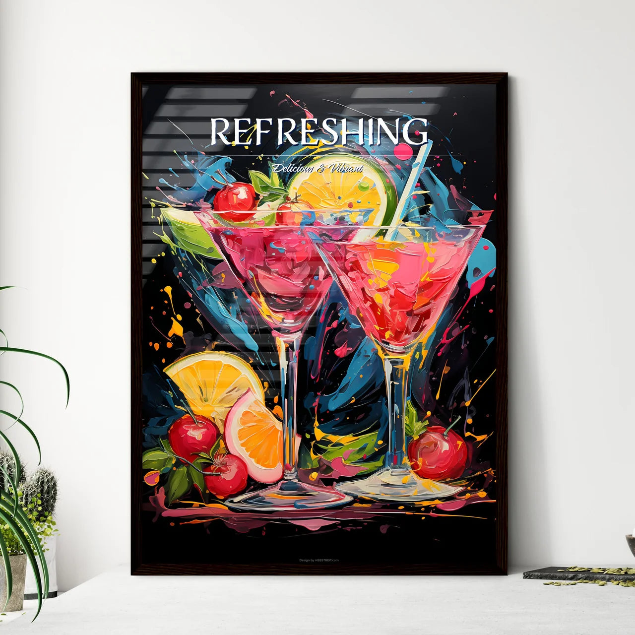 The Watermelon Martini Tastes Like Summer -  - Framed Art Print