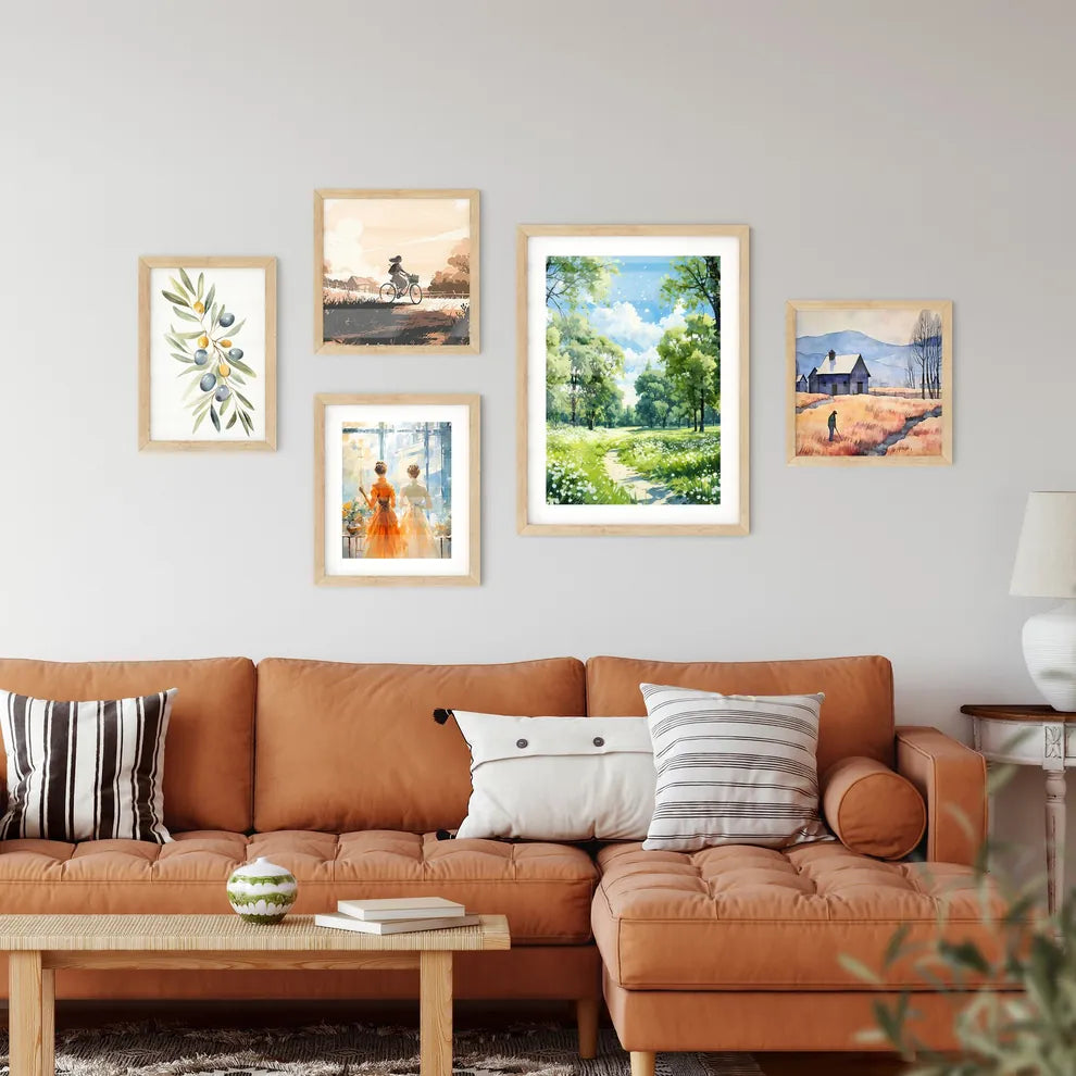 Trees And Lawn On A Bright Summer Day - A Pa Wall Art