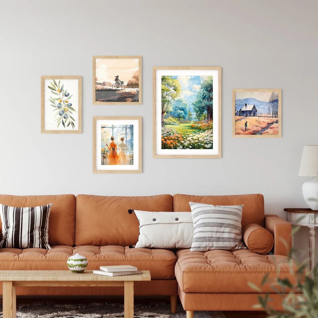 Trees And Lawn On A Bright Summer Day - A Pa Wall Art