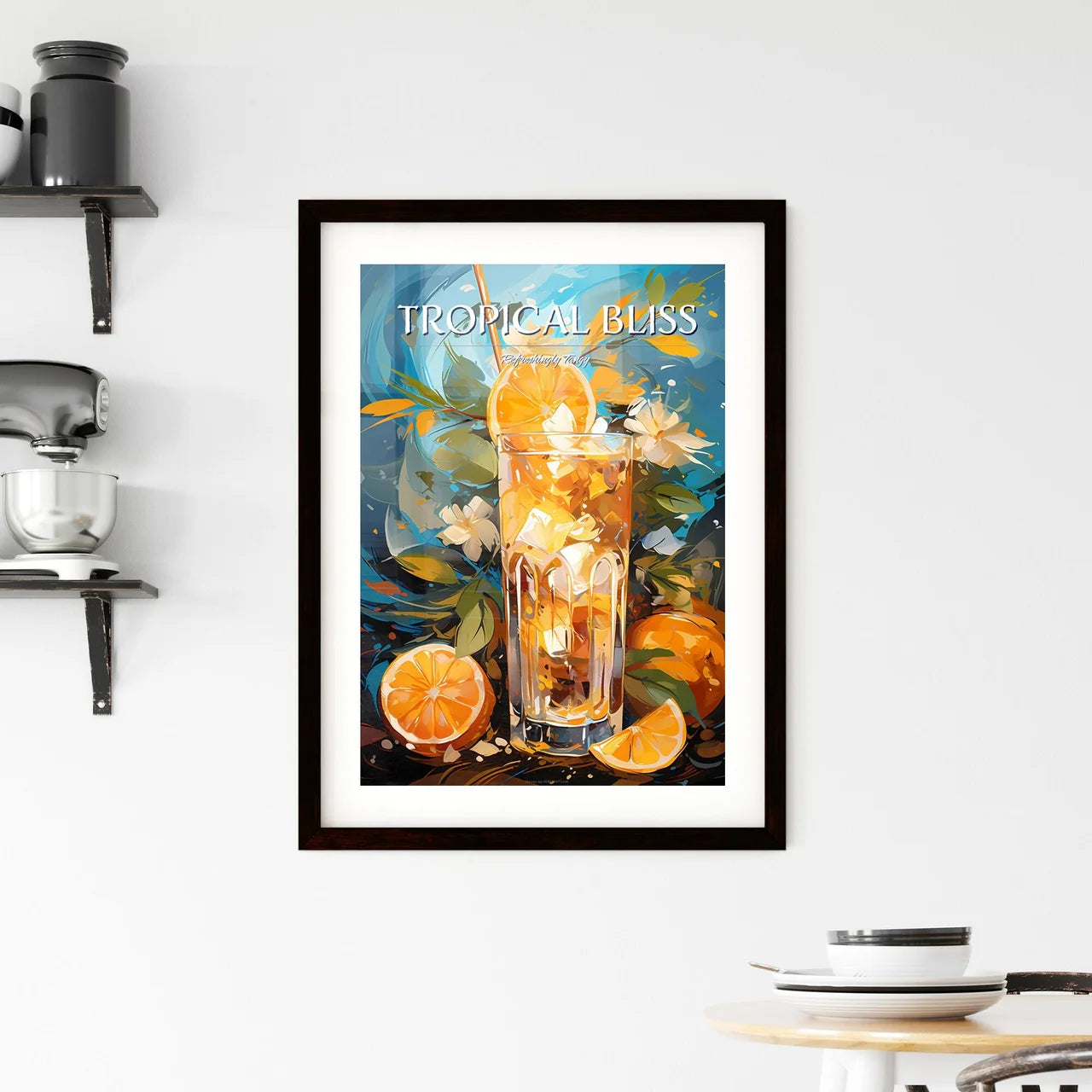 Tropical Cocktail With Orange Lemon And Cara Framed Print