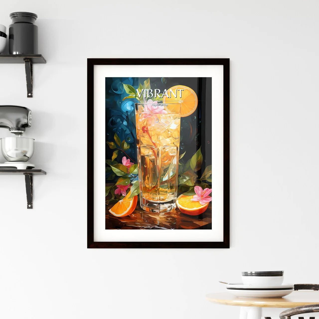 Tropical Cocktail With Orange Lemon And Cara Framed Print