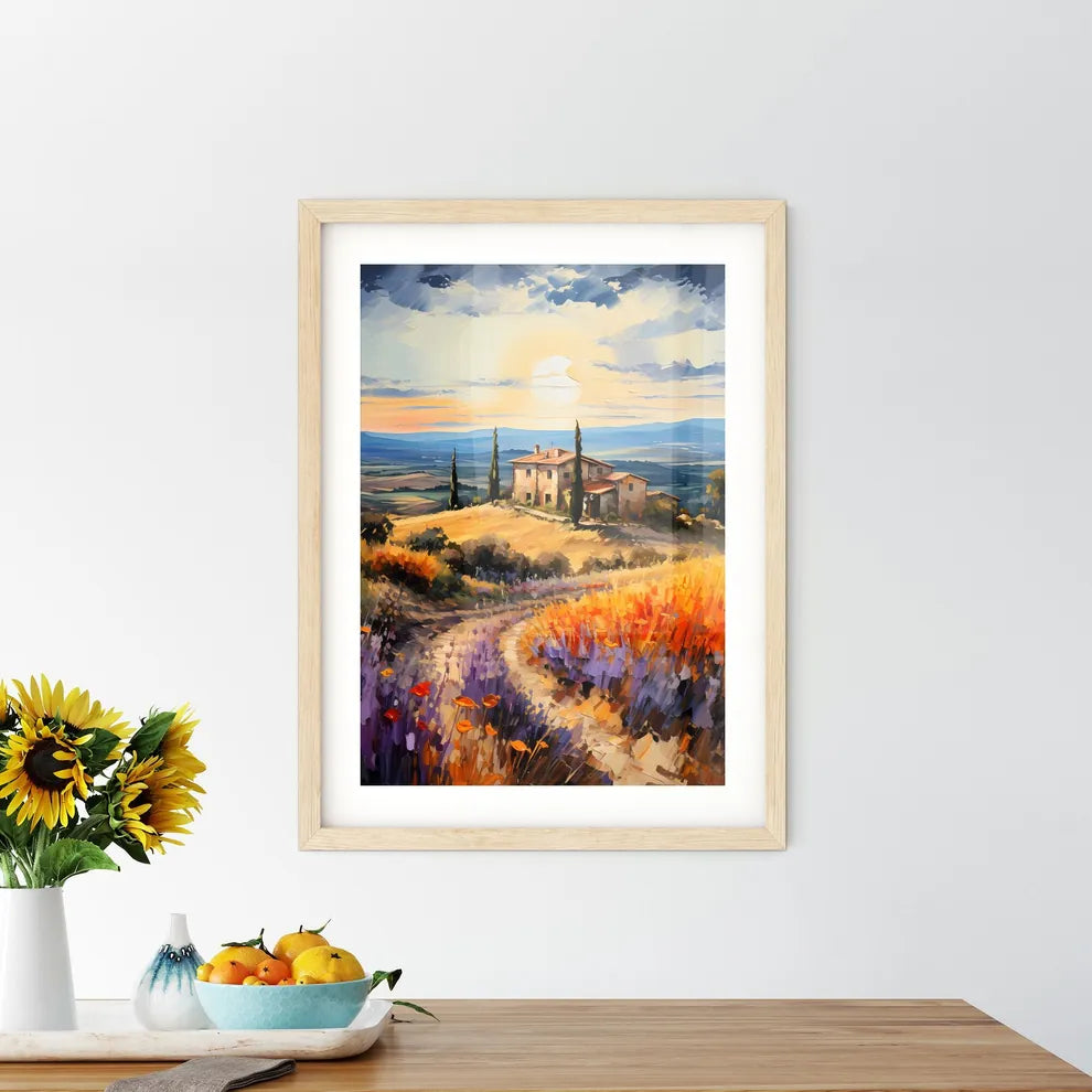 Tuscan Landscape - A Painting O Framed Print