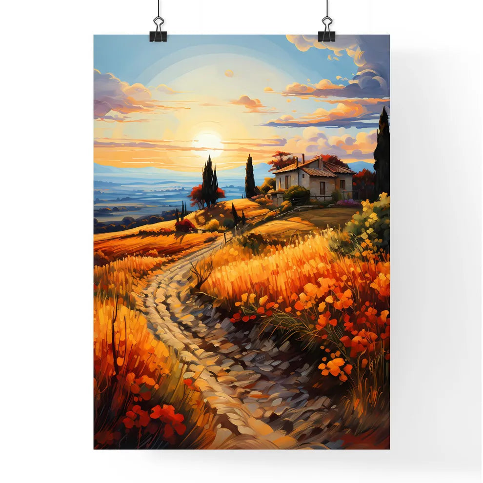 Tuscan Landscape - A Painting O Poster