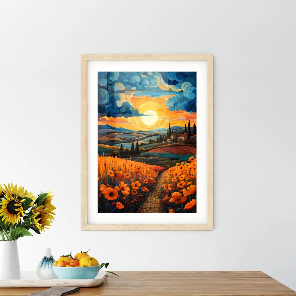 Tuscan Landscape - A Painting O Framed Print