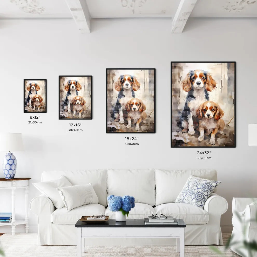 Two Cavalier King Charles Spaniel Puppies  Size Chart