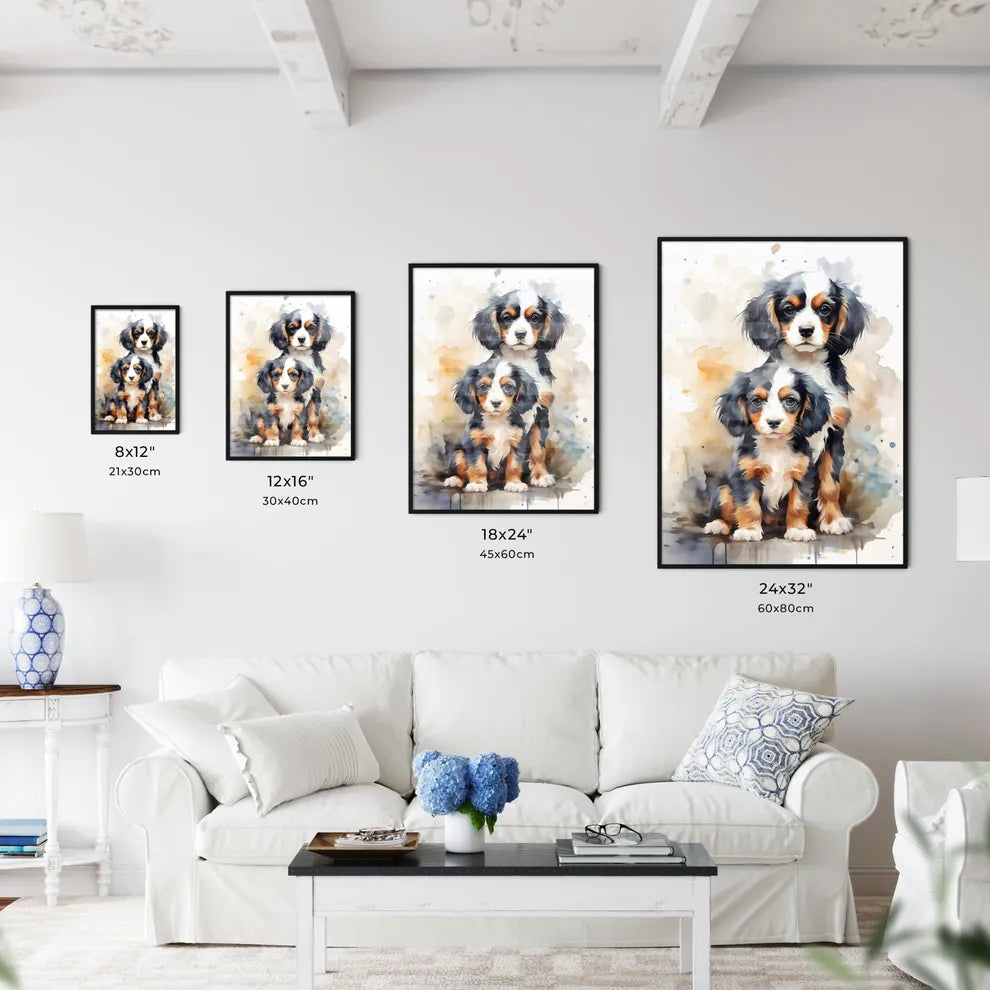 Two Cavalier King Charles Spaniel Puppies  Size Chart