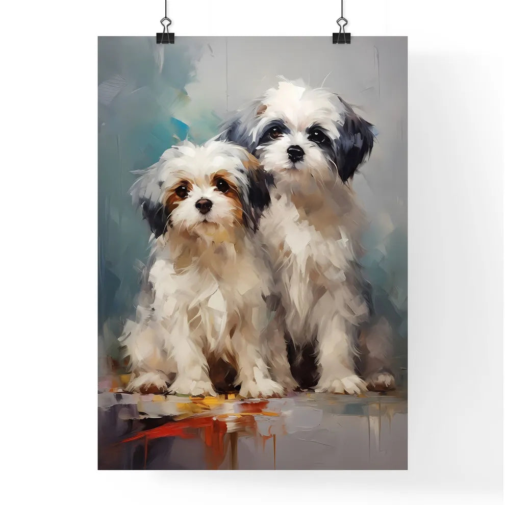 Two Cavalier King Charles Spaniel Puppies  Poster