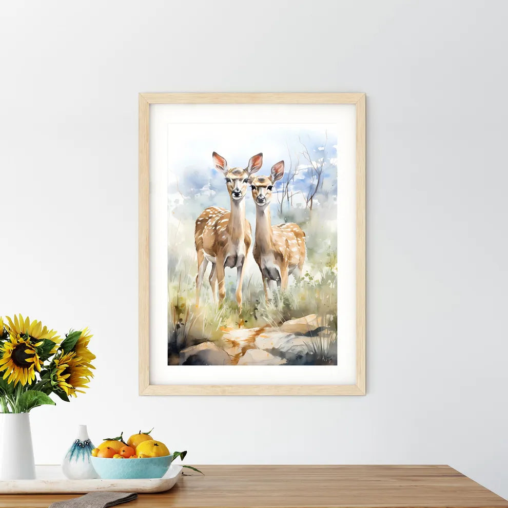 Two Female Lesser Kudu Antelopes  Framed Print