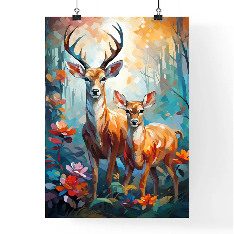 Two Female Lesser Kudu Antelopes  Poster