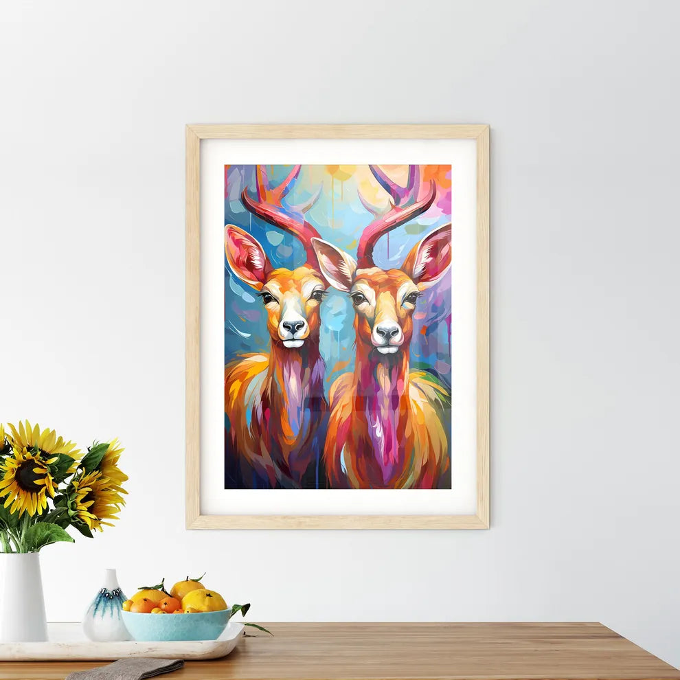 Two Female Lesser Kudu Antelopes  Framed Print
