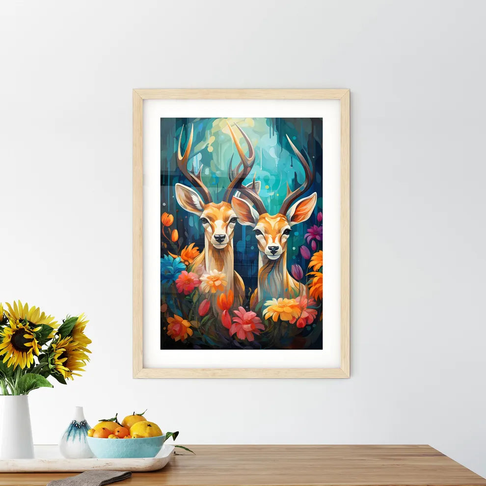 Two Female Lesser Kudu Antelopes  Framed Print