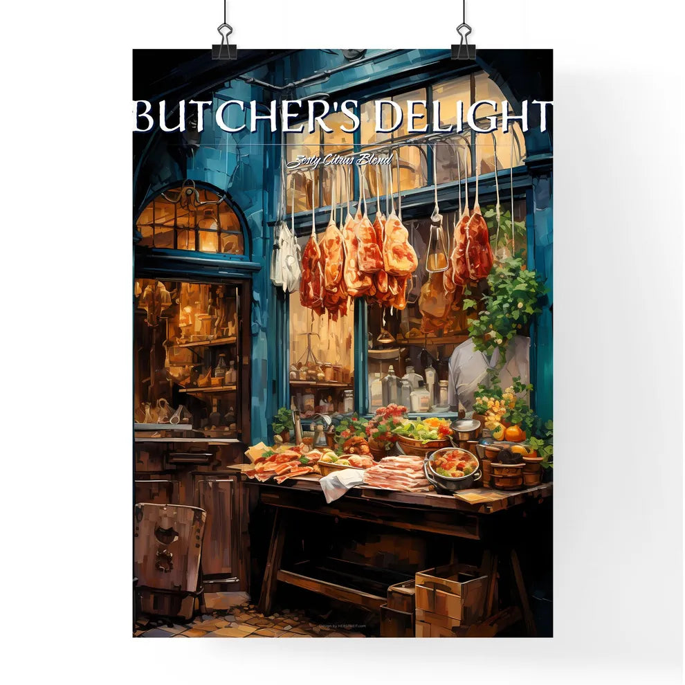 Typical Shop Window Of A Traditional Irish B Poster