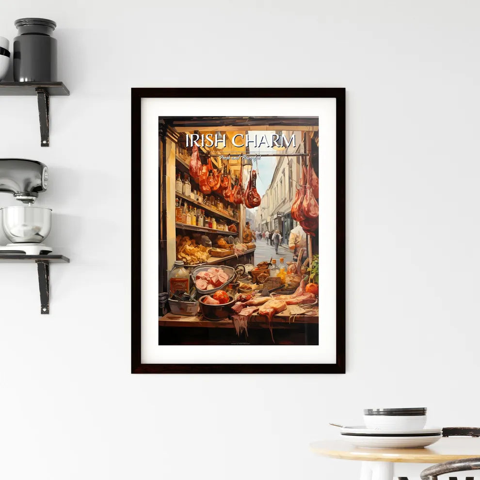 Typical Shop Window Of A Traditional Irish B Framed Print