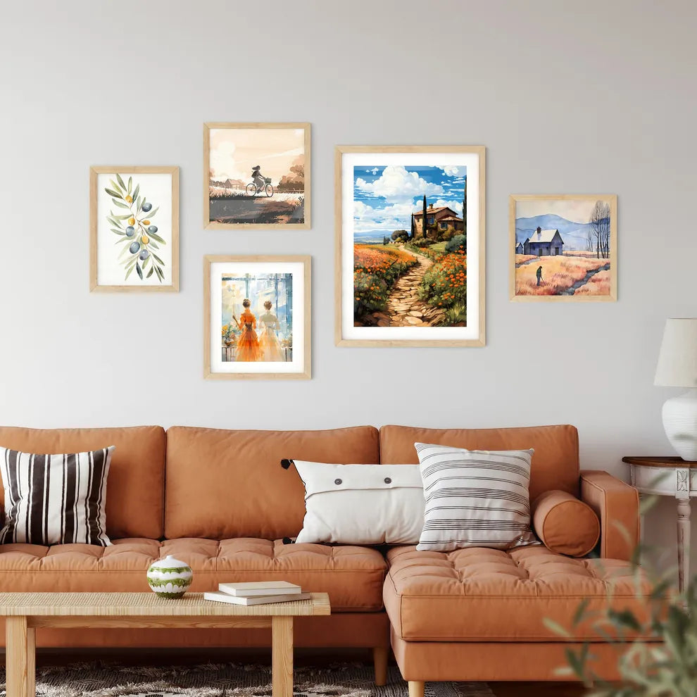 Typical Tuscan Farmhouse - A Stone Path Leading To A House Interior Design