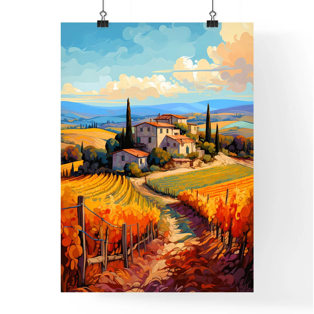 Typical Tuscan Farmhouse - A Painting O Poster