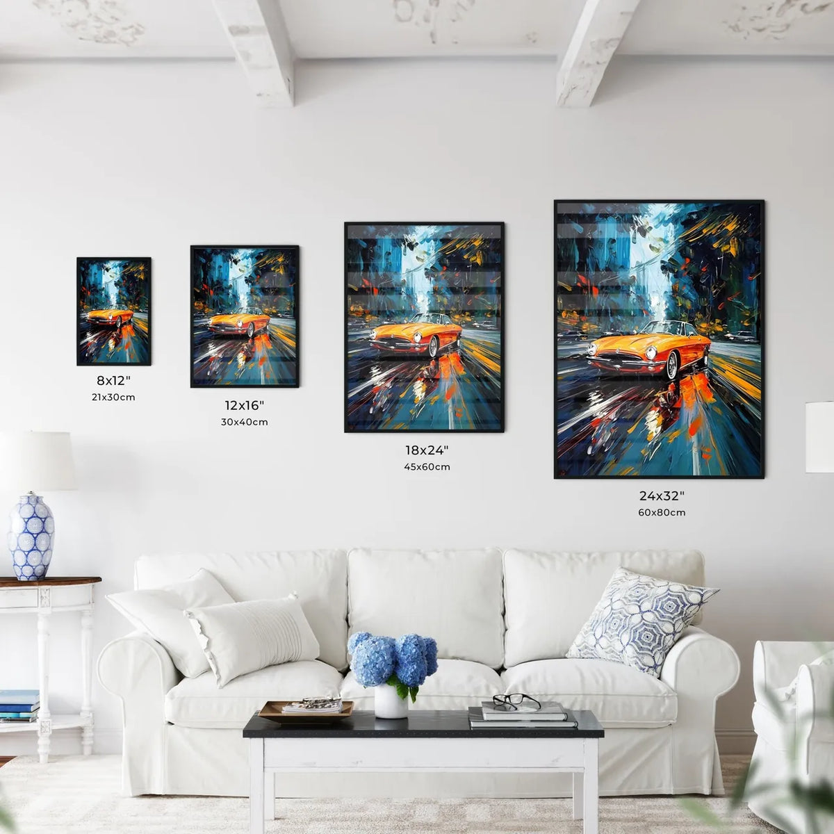 Urban Road Car Light Trails - A Painting O - Kitchen Hangings