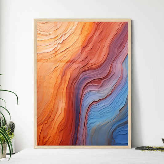 Very Old Juniper Wood Texture - A Colorful B - Framed Art Print