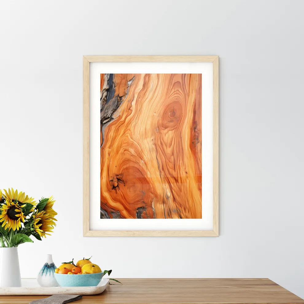 Very Old Juniper Wood Texture - A Close Up O Framed Print