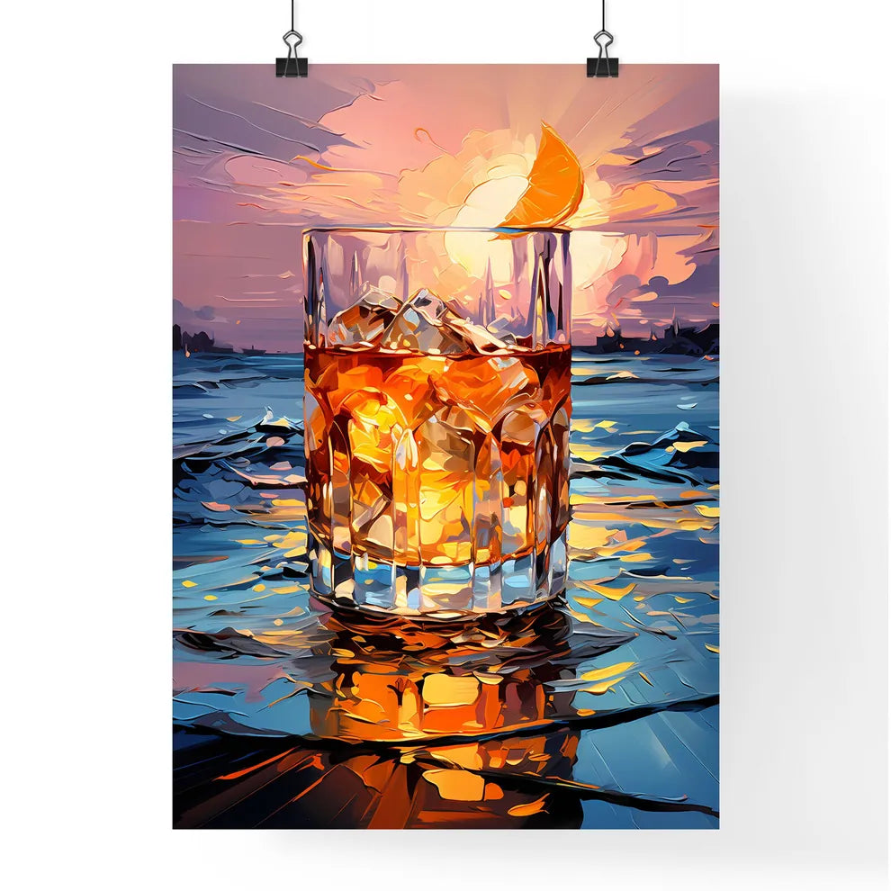 Vibrant Vodka Sunrise - A Glass Of A Poster