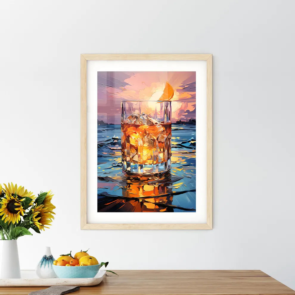 Vibrant Vodka Sunrise - A Glass Of A Framed Print