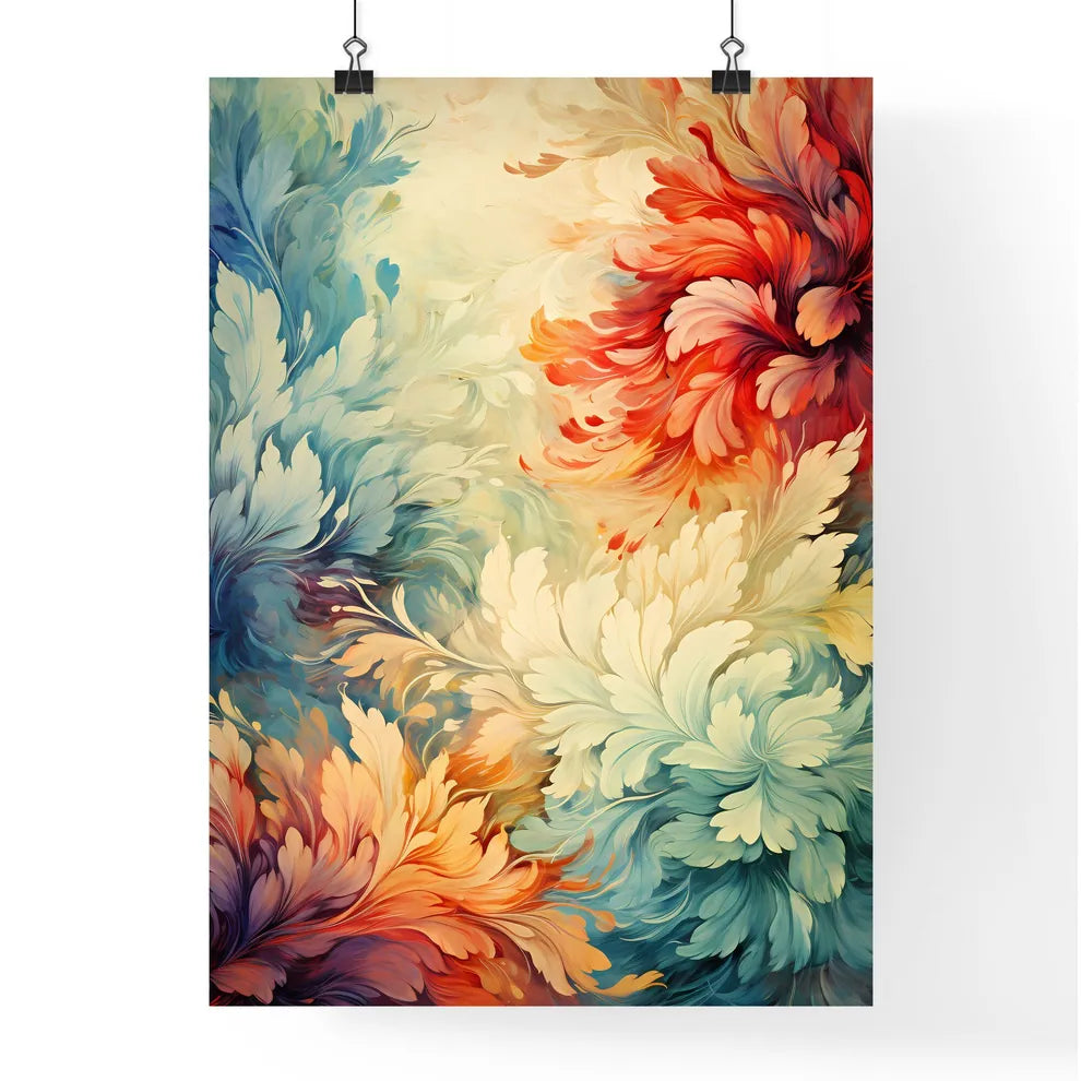 Vintage Seamless Pattern With Grunge Effect  Poster