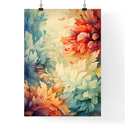 Vintage Seamless Pattern With Grunge Effect  Poster