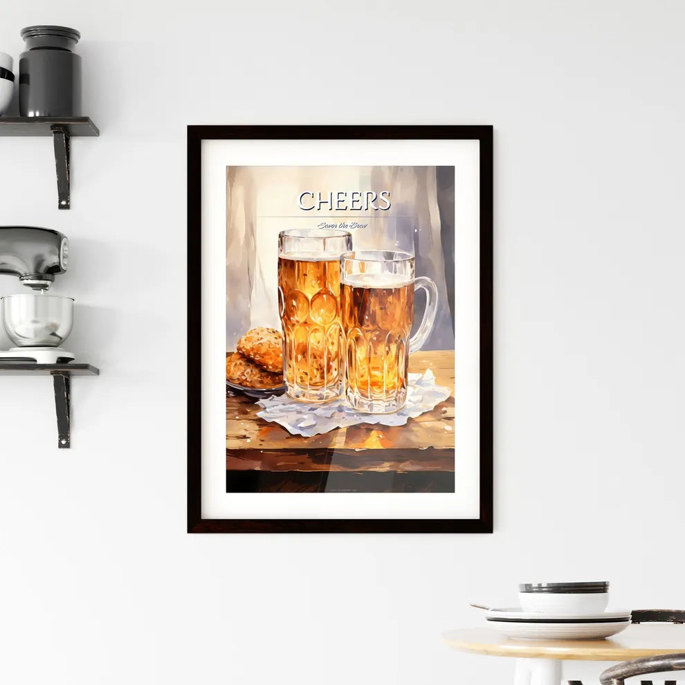 Watercolor Beer Glass And Pint - A Pair Of G Framed Print
