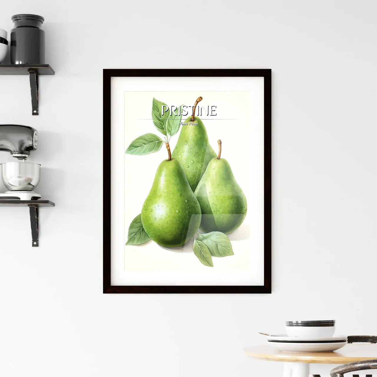 Watercolor Illustration Of Green Pears - A G Framed Print