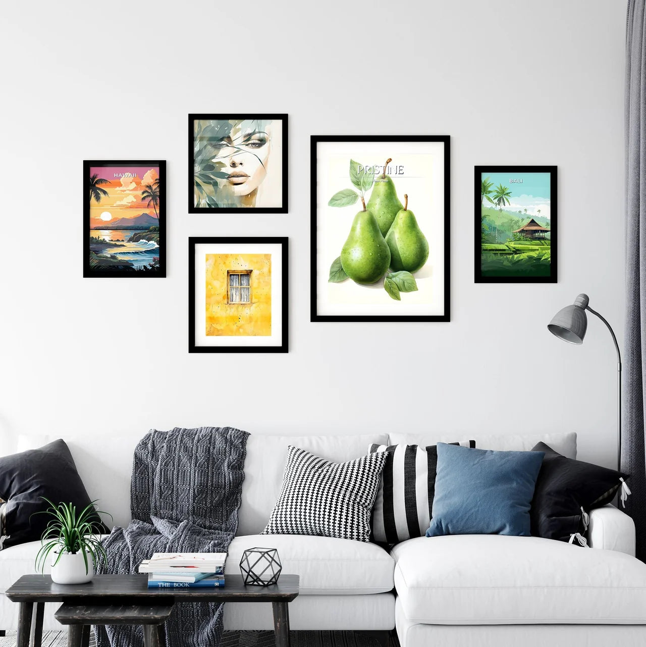 Watercolor Illustration Of Green Pears - A G Wall Art