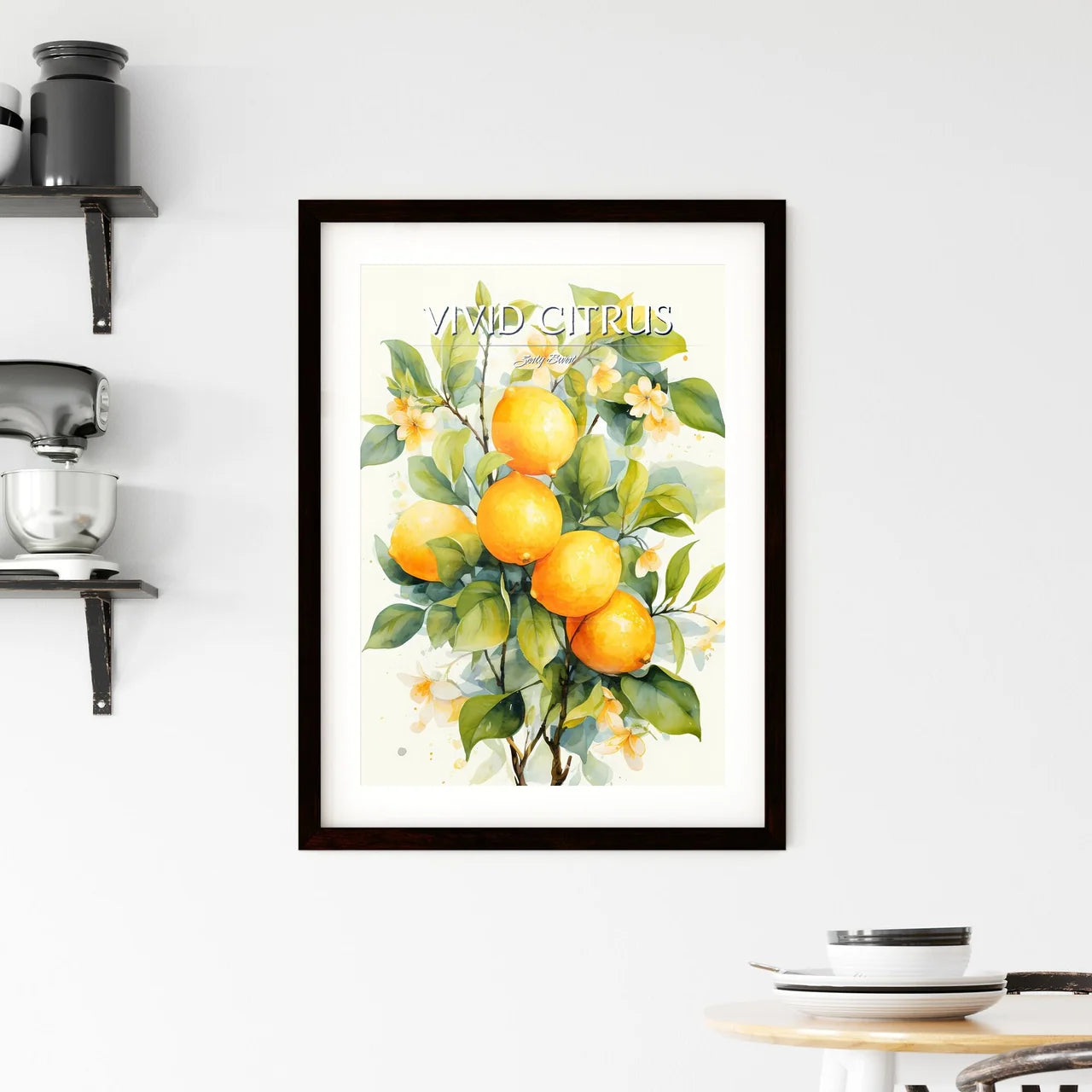 Watercolor Illustration Of Lemon - A Paintin Framed Print