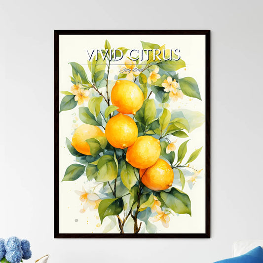Watercolor Illustration Of Lemon - A Paintin - Framed Art Print