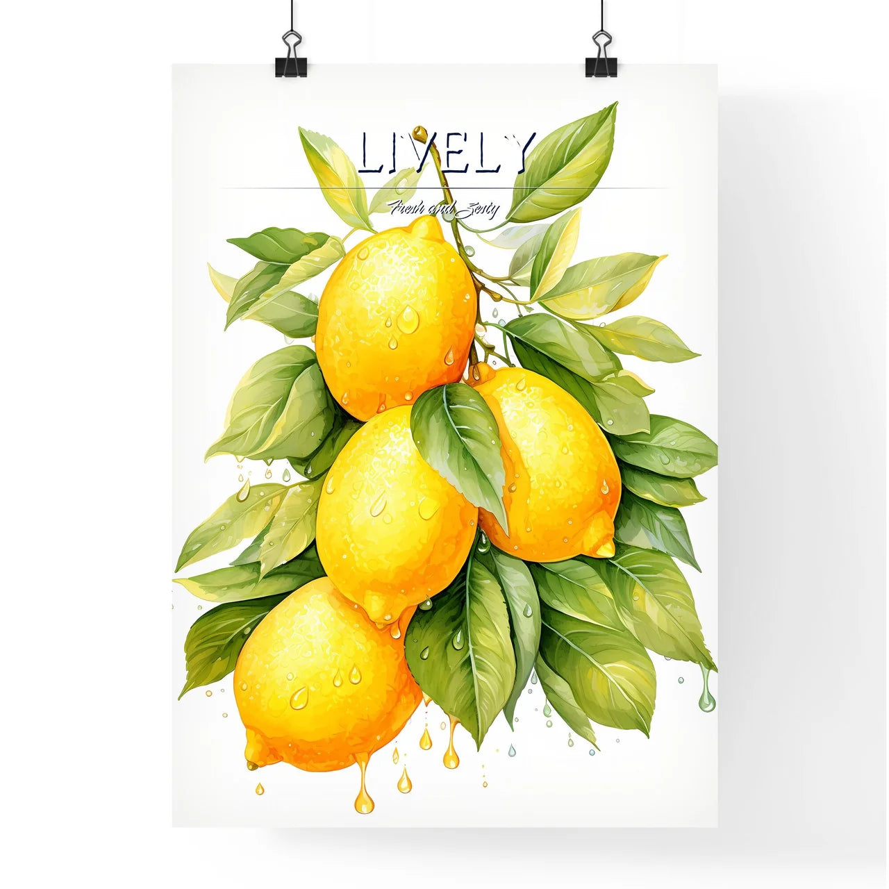 Watercolor Illustration Of Lemon - A Bunch O Poster