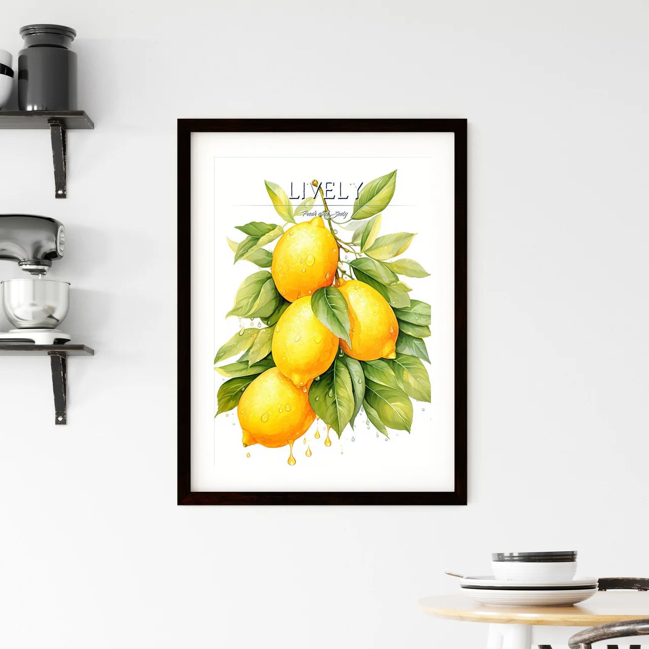Watercolor Illustration Of Lemon - A Bunch O Framed Print
