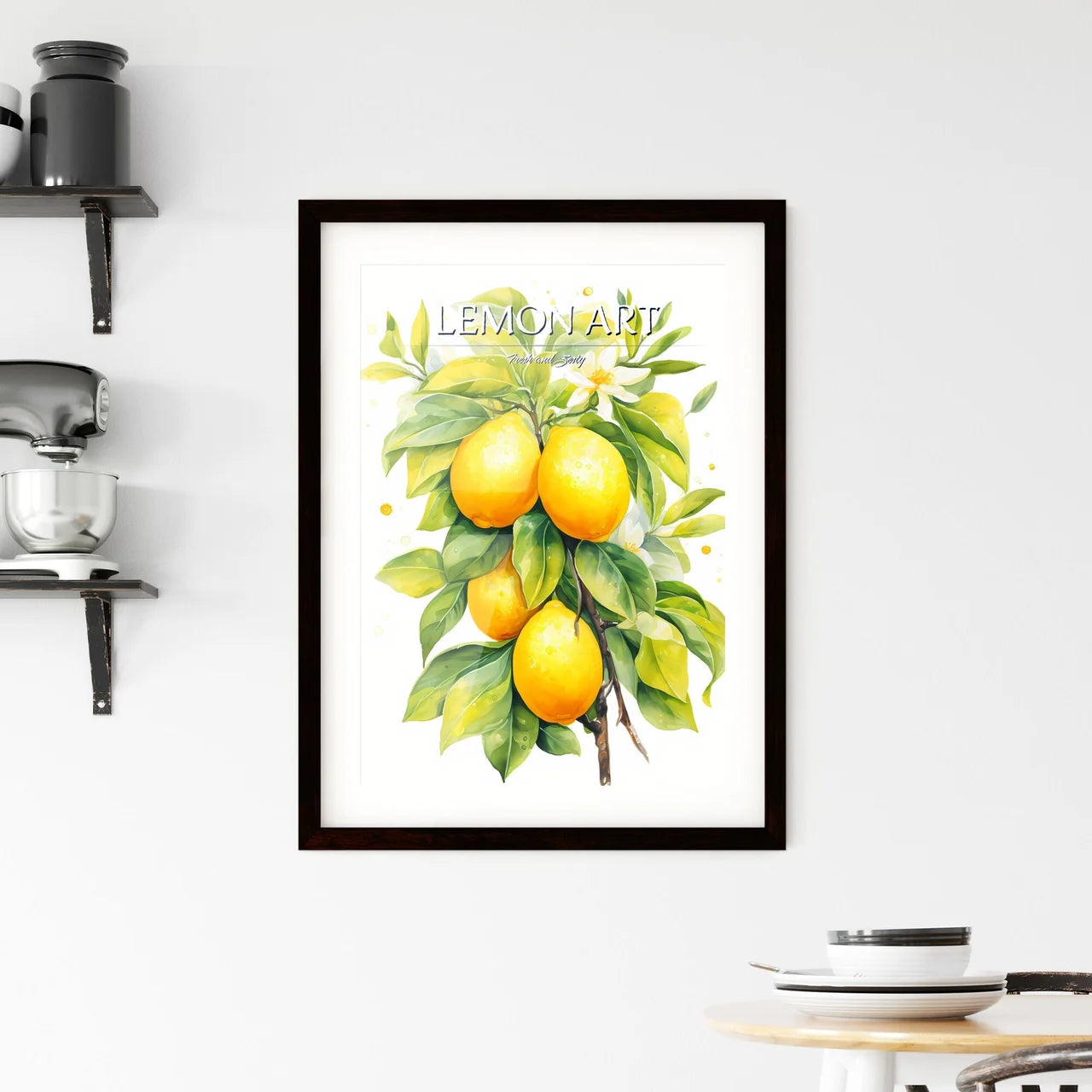Watercolor Illustration Of Lemon - A Paintin Framed Print