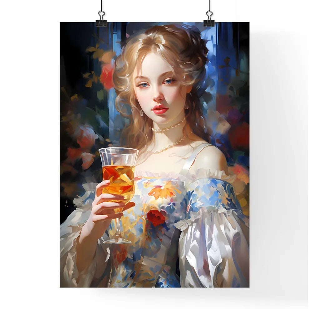 White Lady Cocktail - A Woman Hold Poster