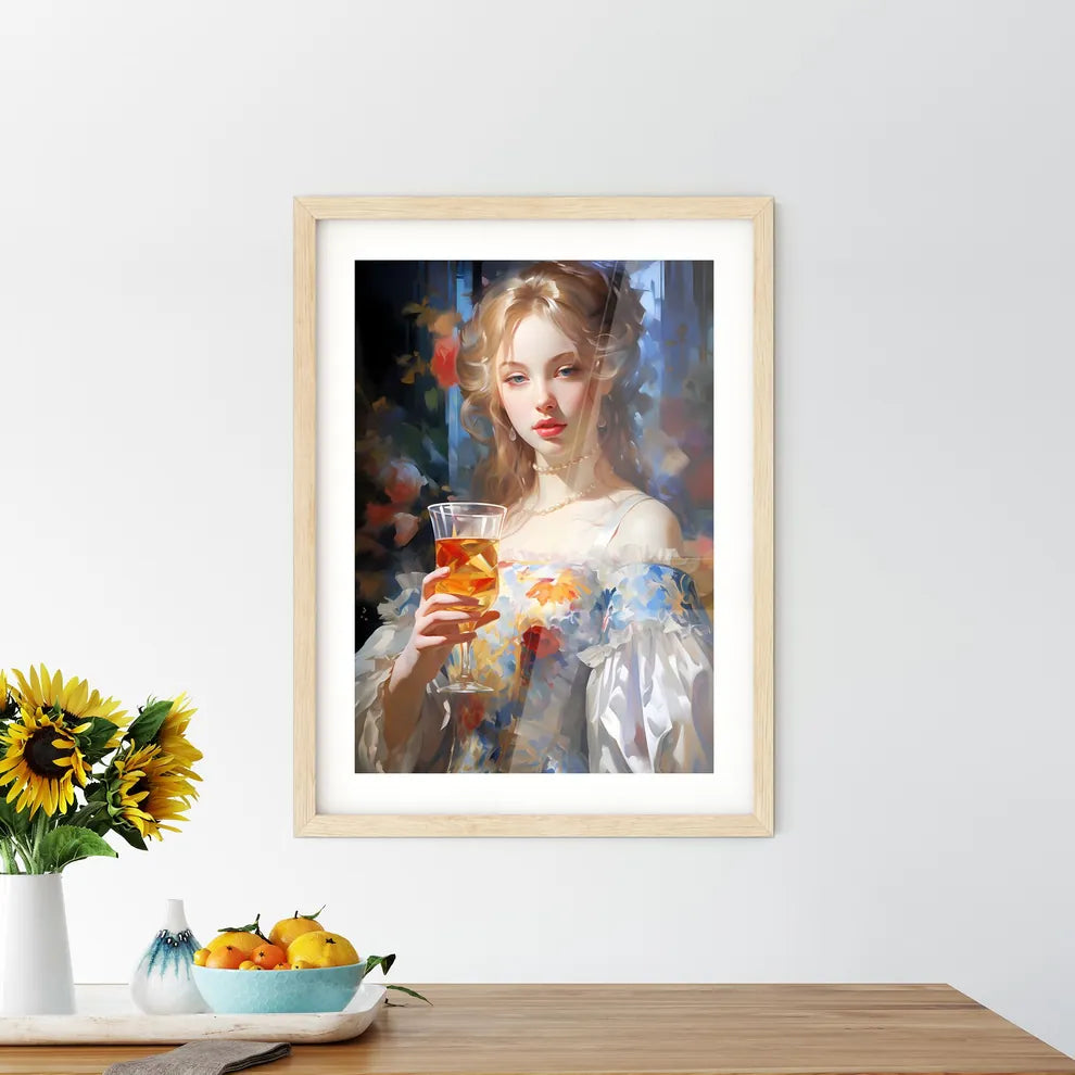 White Lady Cocktail - A Woman Hold Framed Print